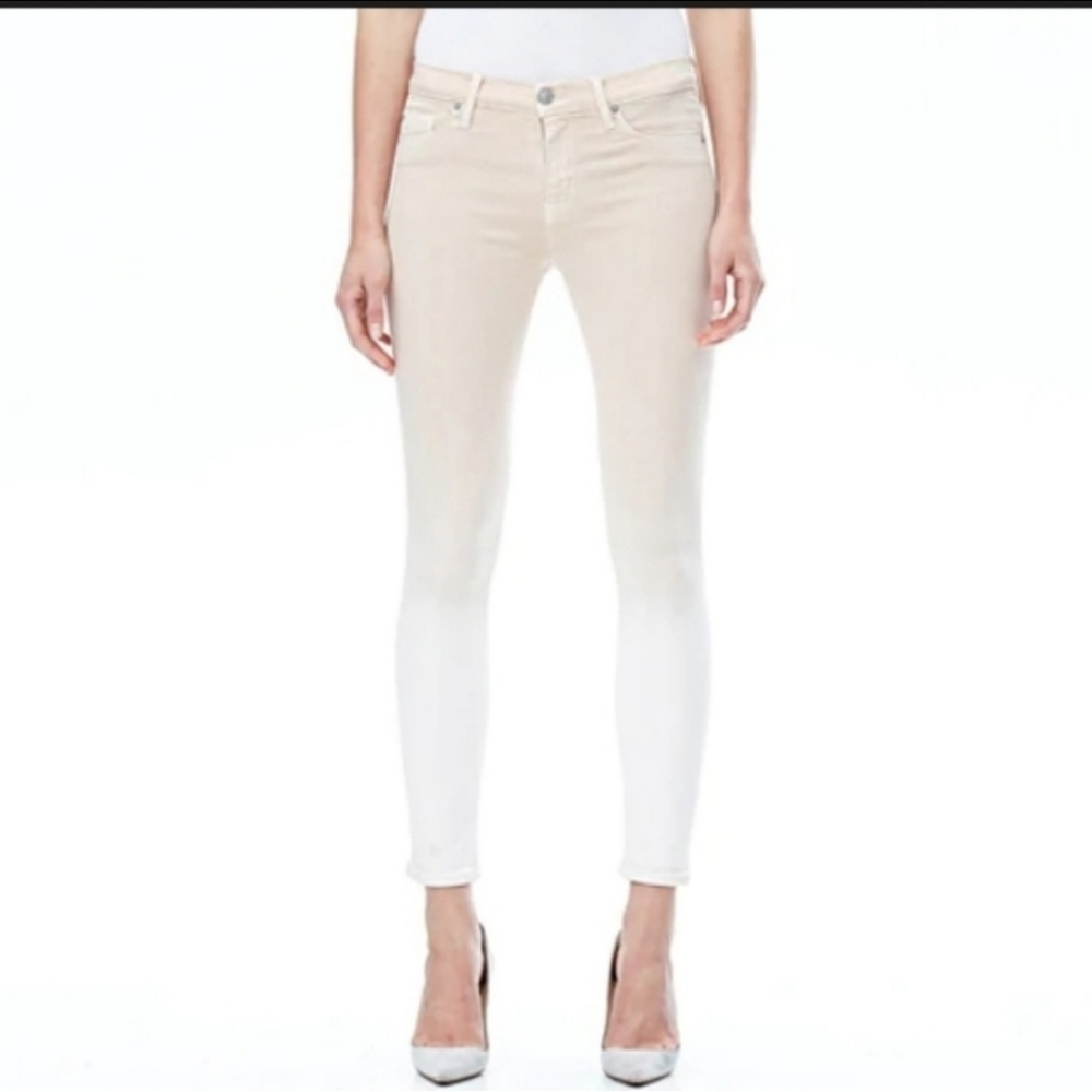 HUDSON Nico Midrise Ankle Supmer Skinny Jeggings 32 Cream NWOT Womens - Picture 3 of 14